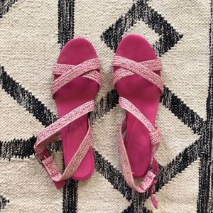 Stella McCartney Pink Braided Strap Flat Sandal
